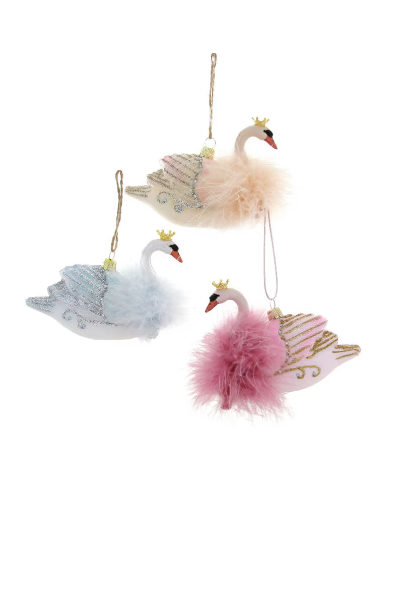 Crowned Swan Ornaments