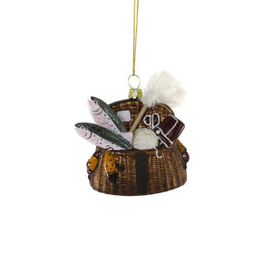 Vintage Fishing Creel Ornament