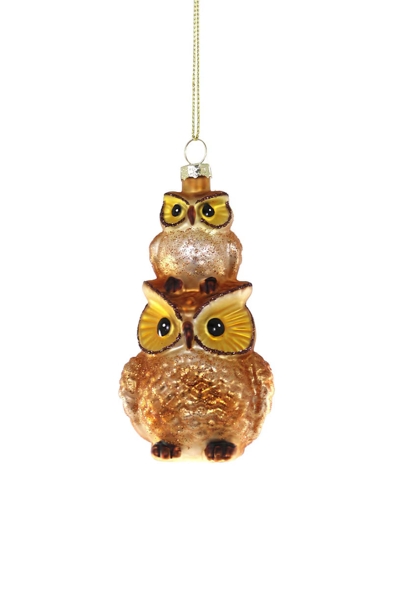 Stacked Owls Ornament