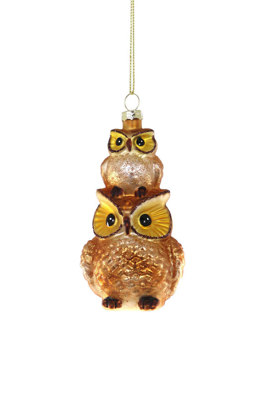 Stacked Owls Ornament