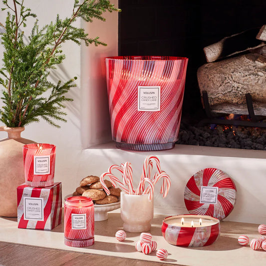 Voluspa Crushed Candy Cane Candle Collection