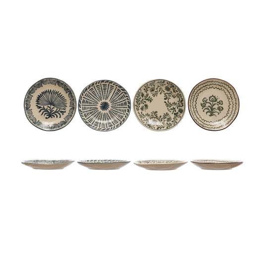 Hand-Painted Floral Design Plates