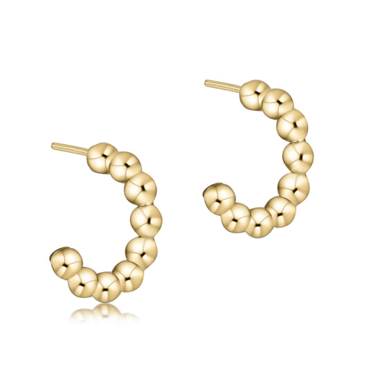 Enewton Classic Beaded Gold Hoops
