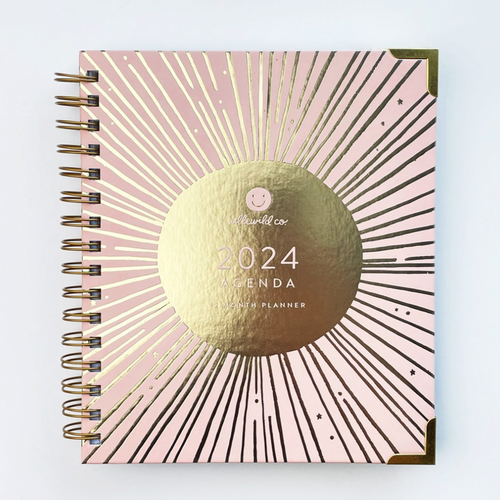Planner with Golden Sun on front and Silver Moon on back 