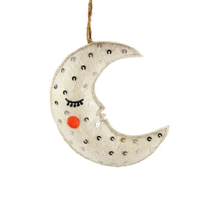 Hushed Moon Ornament