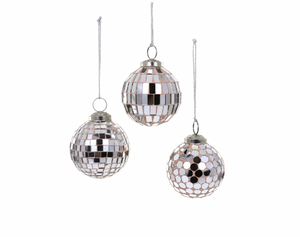 Mirrorball Pink Ornaments