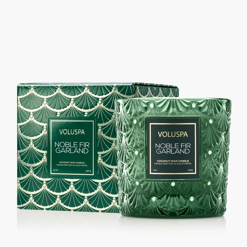 Voluspa Noble Fir Garland Candle Collection
