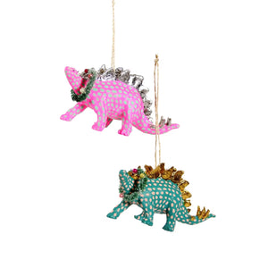 Merry Stegosaurus Ornament