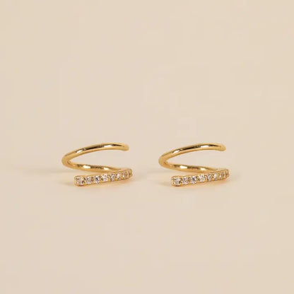 Pave Spiral Earrings