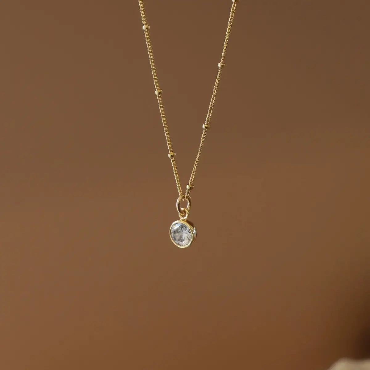 Penelope Round Bezel Necklace