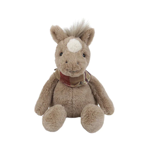 Pony stuffed animal with bib