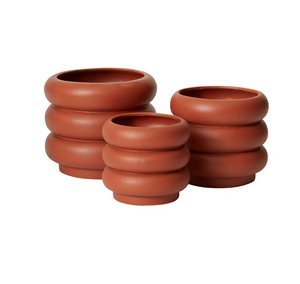 Montley Pot with three tiers of bubbles in shape