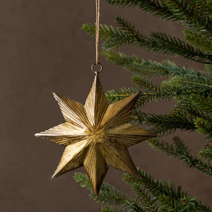 Embossed Metal Star Ornament