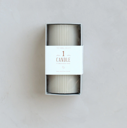 Fancy Ribbed Pillar Candles