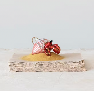 Glass Hermit Crab Ornament