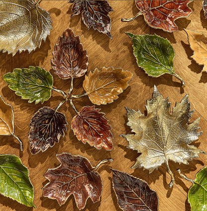 Enameled Leaf Tray