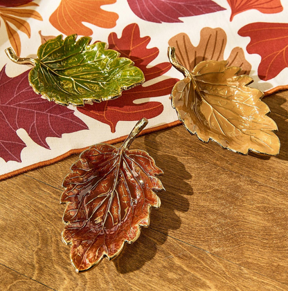 Enameled Leaf Tray