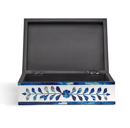 Jaipur Palace Blue & White Tear Hinged Cover Box