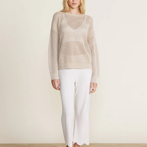 Barefoot Dreams Sunbleached Open Stitch Pullover