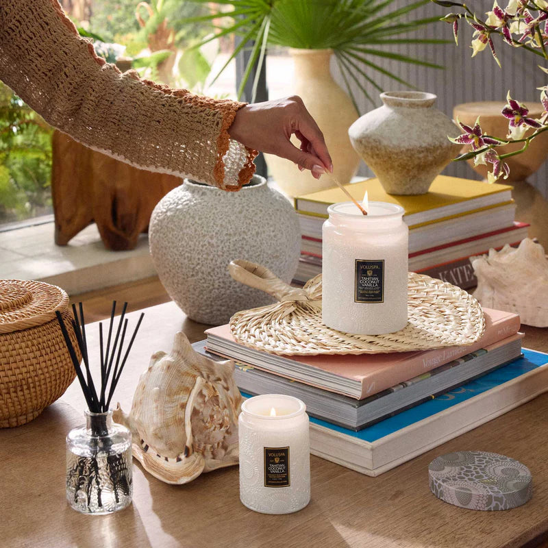 Voluspa Tahitian Coconut Vanilla Candle Collection