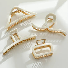 Load image into Gallery viewer, Ivory Gold Metal Assorted Eco-Friendly Claw Clips
