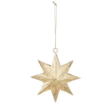 Load image into Gallery viewer, Embossed Metal Star Ornament
