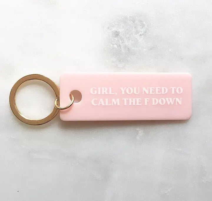 Calm Down Keychain
