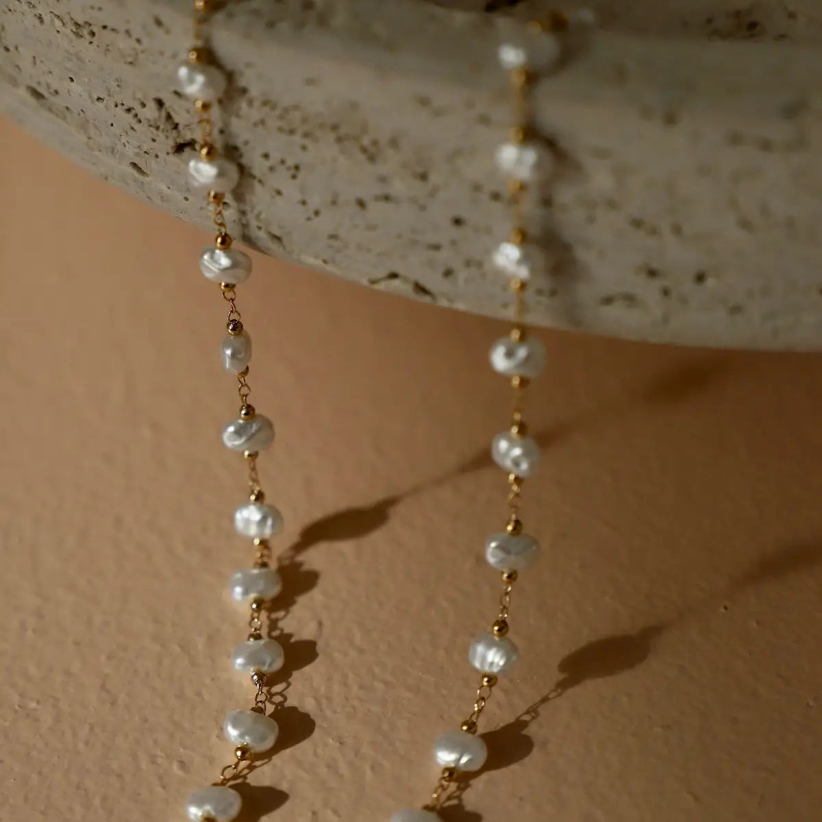 Pearl Station Chain Necklace