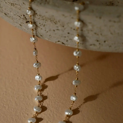 Pearl Station Chain Necklace