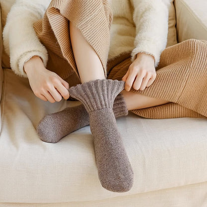 Neutral Winter Warm Thick Crew Socks