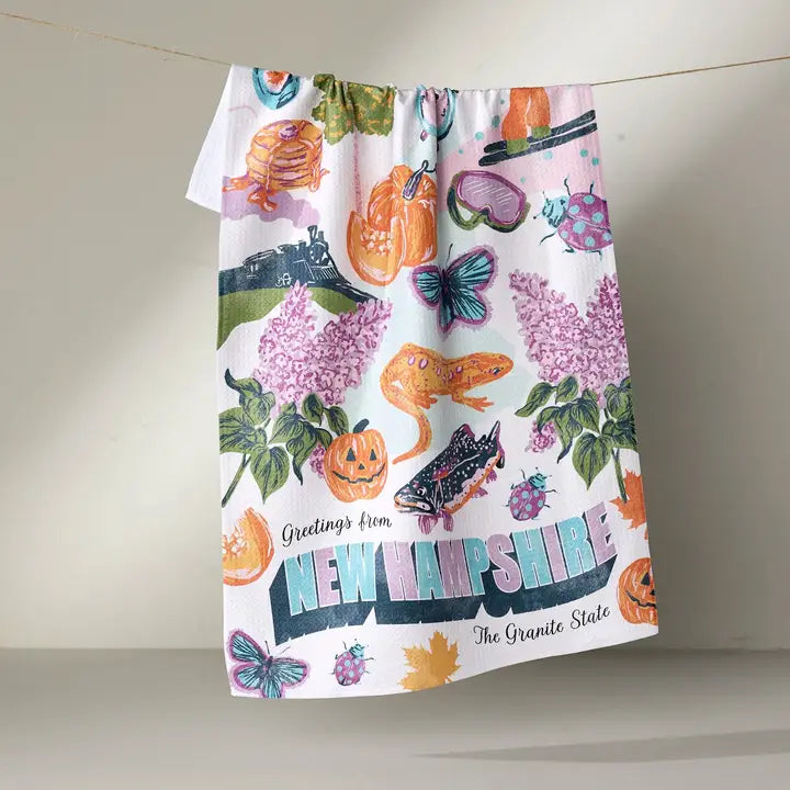 Greetings from New Hampshire Tea Towel
