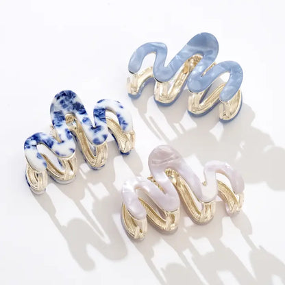 Willow Mini Coastal Squiggle Metal Claw Clip