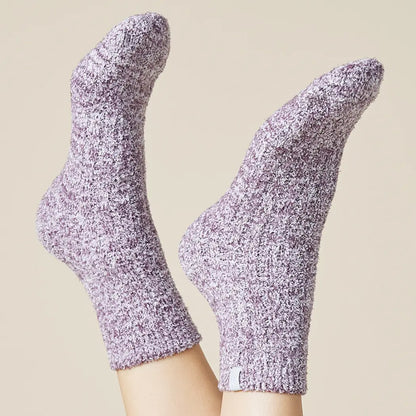 Cozy Marshmallow Crew Socks with Grippers