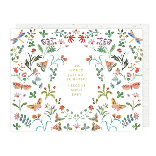 Butterfly Garden Baby Card