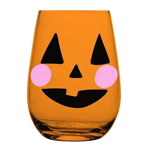 Jackolantern Stemless Wine Glass