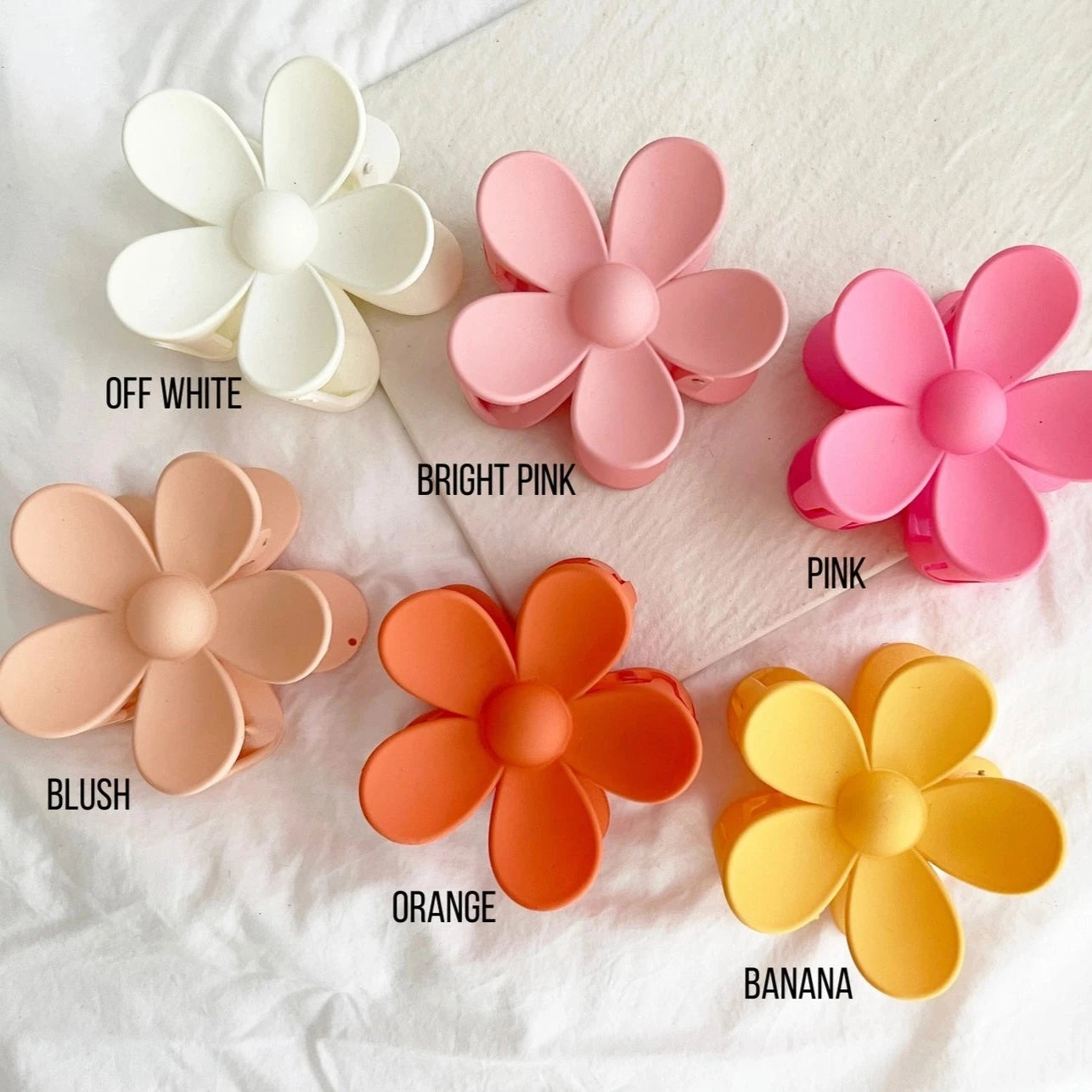 Ava Flower Hair Claw Clips