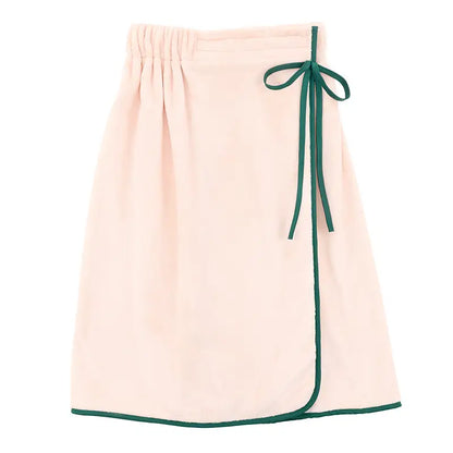 Light Pink + Green Bow Spa Wrap