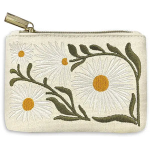 Flower Market Embroidered Coin Pouch