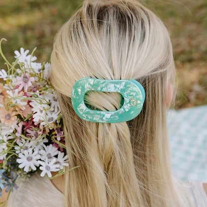 Teleties Round Flat Hair Clip | Medium