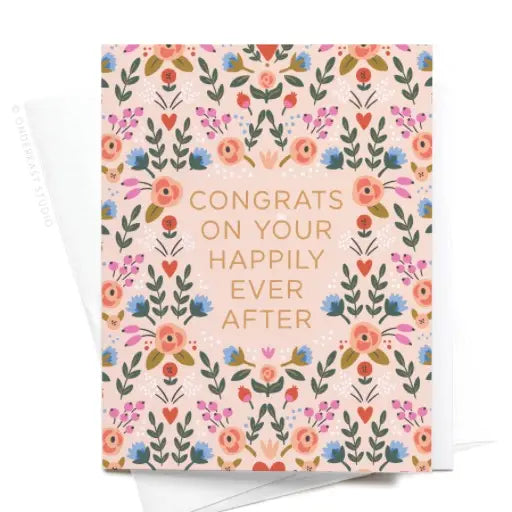 Congrats Happily Ever After Floral Card