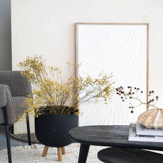 Wood Framed Embossed Paper Wall Decor