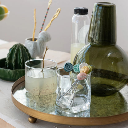Hand-Blown Confetti Drinking Glass