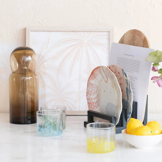 Hand-Blown Confetti Drinking Glass