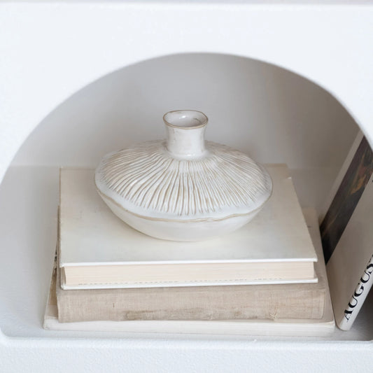 Pleated Round Vase