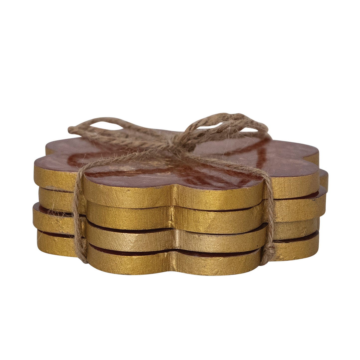 Flower Shaped Coasters with Gold Foil