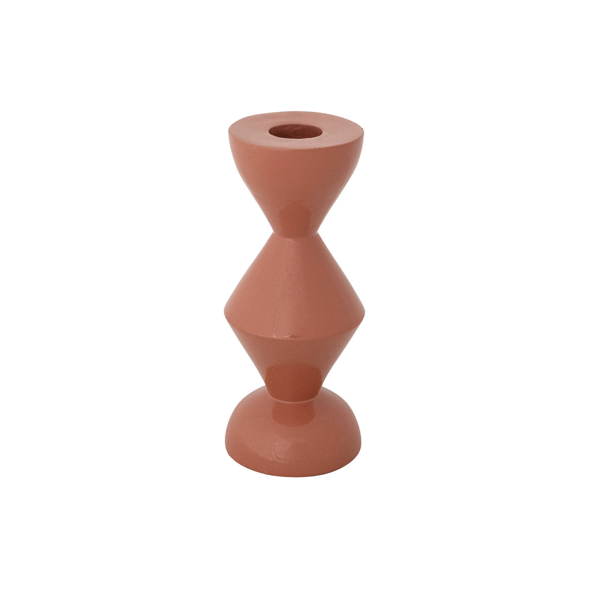 Rust Geometric Metal Taper Holder