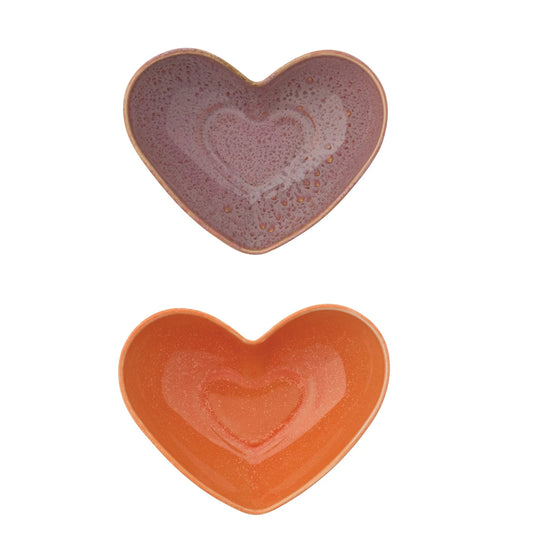 Stoneware Heart Shaped Bowl