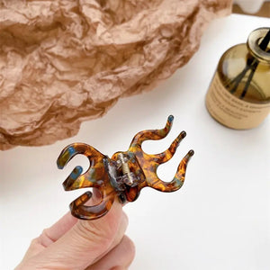 Assorted Amber Mini Octopus Claw Clips
