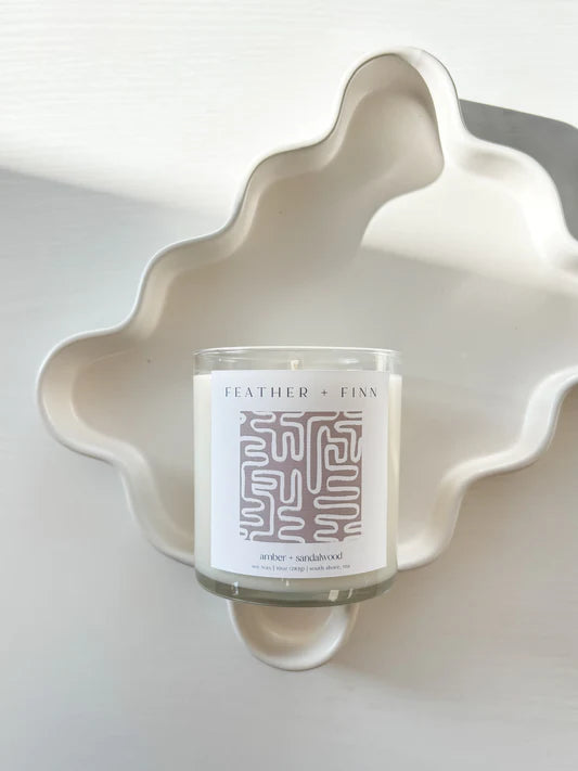 Amber and Sandalwood Soy Candle