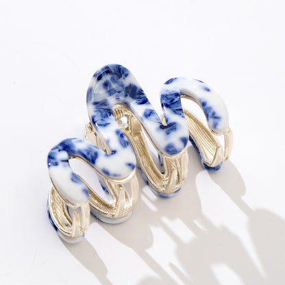 Willow Mini Coastal Squiggle Metal Claw Clip